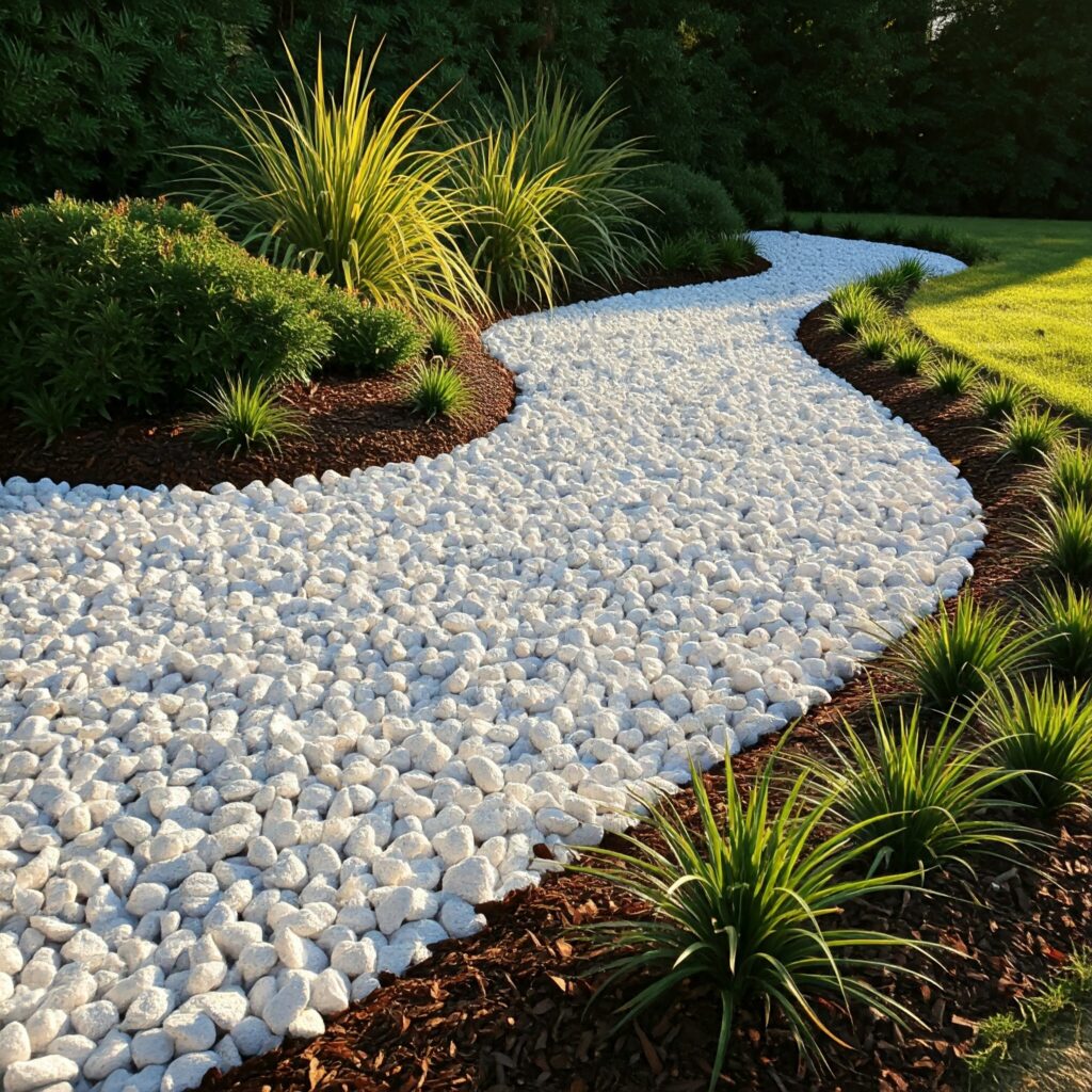 gravel bed area