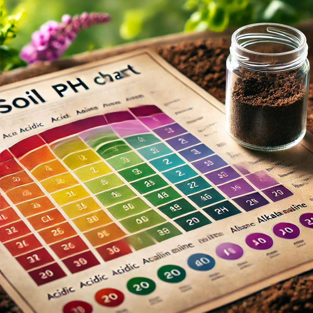 soil ph chart with soil sample